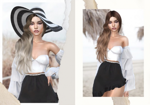 Alpha Penelope Hairstyle hat accessory by simsfinds - The Sims 4 Custom Content