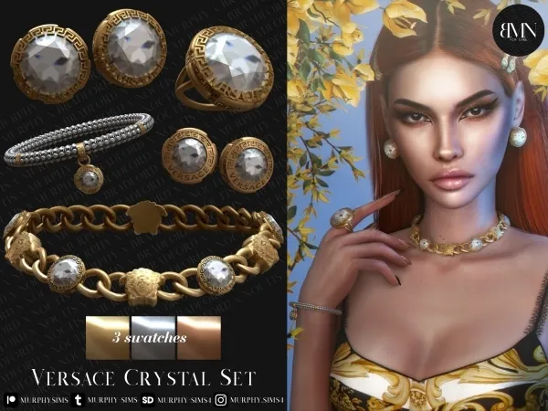 Alpha Versace Crystal Set - The Sims 4 Custom Content