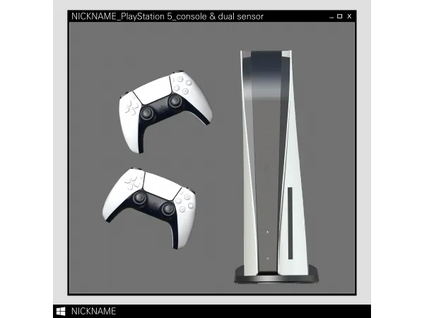 Mix PlayStation 5_console dual sensor by give me a nickname - The Sims 4 Custom Content