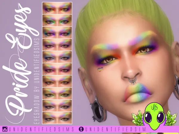 Alpha Pride Eyeshadow - The Sims 4 Custom Content