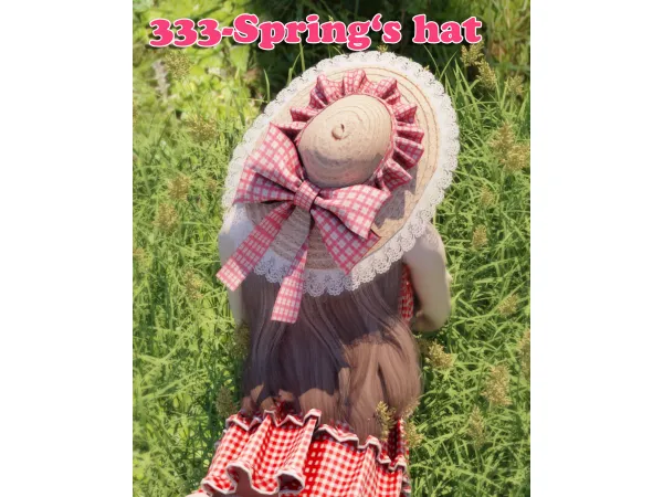 Alpha 333Springs hat by san33sims - The Sims 4 Custom Content