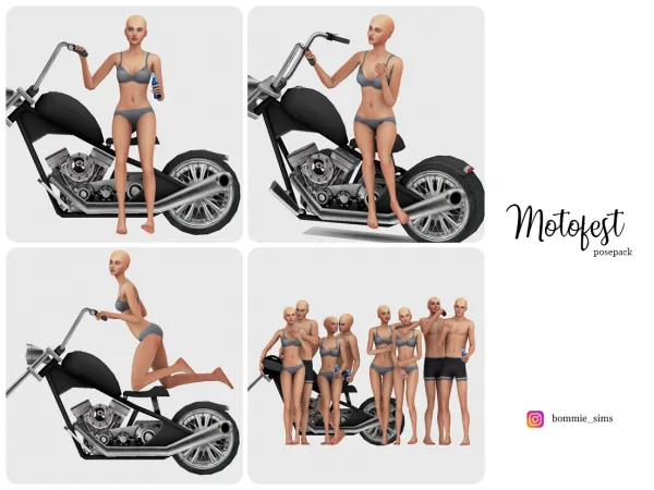 Mix Motofest posepack (Patreon Early Access) - The Sims 4 Custom Content