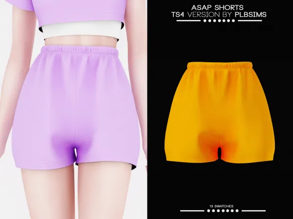 Alpha Asap Shorts - The Sims 4 Custom Content