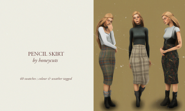 pencil skirt by honeycuts The Sims 4 Download SimsFinds