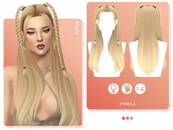 Maxis Match EnriqueS4 Alicia Hairstyle - The Sims 4 Custom Content