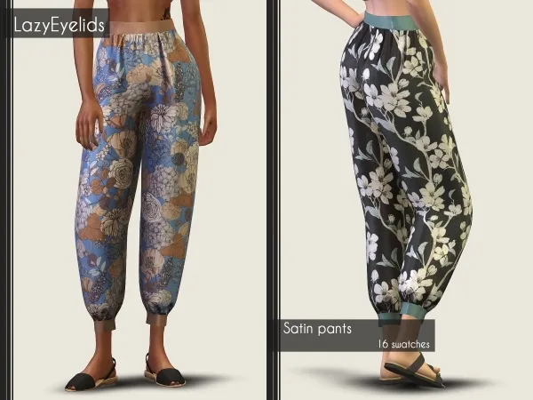 Alpha Satin pants - The Sims 4 Custom Content