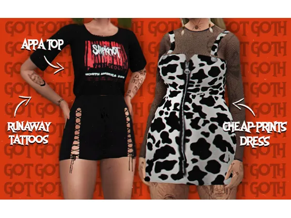 Mix got goth a collab with yourappa and kiwigum - The Sims 4 Custom Content