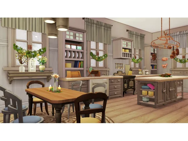 Maxis Match Rustic Holiday Home Free - The Sims 4 Custom Content