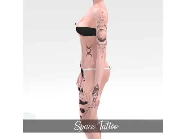 Mix Space Tattoo (Patreon Early Access) - The Sims 4 Custom Content