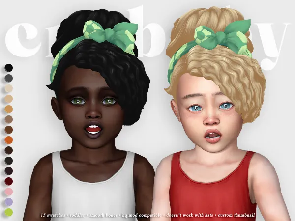 Alpha crybaby hot days hair (imvikai) - The Sims 4 Custom Content