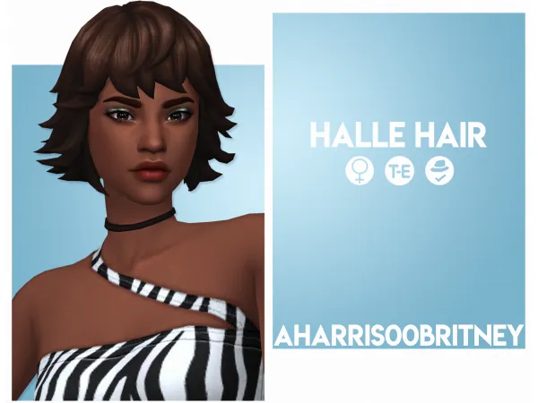 Maxis Match Halle Hair by aharris00britney - The Sims 4 Custom Content