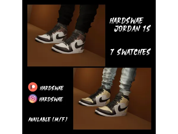 Alpha JORDAN MEETS COMME DES GARCONS by Hardswae - The Sims 4 Custom Content
