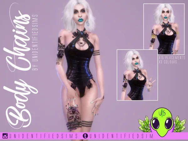 Alpha Body Chains V1 - The Sims 4 Custom Content