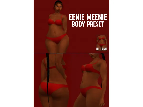 Mix EENIE MEENIE BODY PRESET land by hi - The Sims 4 Custom Content
