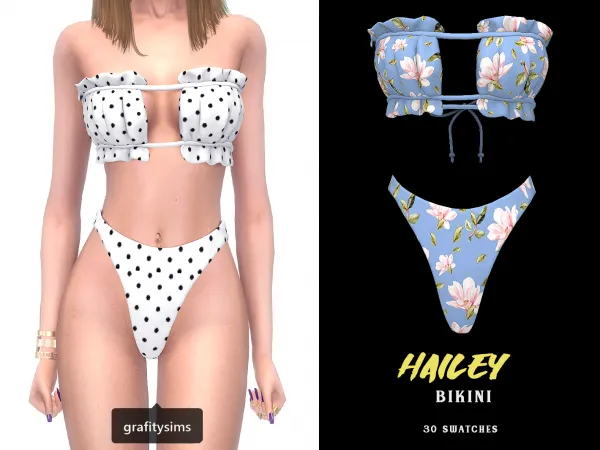 Alpha Hailey Bikini - The Sims 4 Custom Content