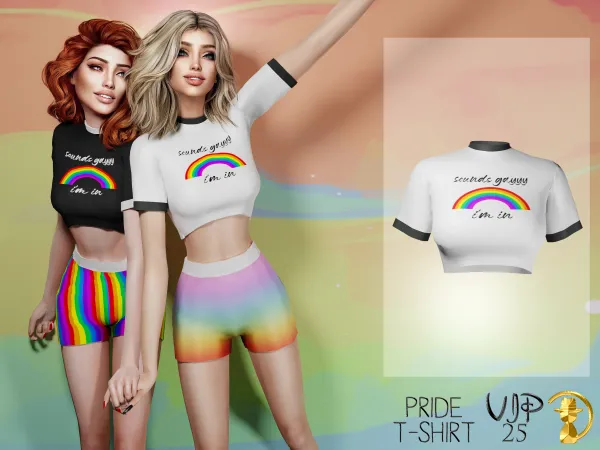 Alpha VIP PRIDE T shirt VIP25 by turksimmer - The Sims 4 Custom Content