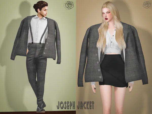 Alpha Joseph Jacket BRsims - The Sims 4 Custom Content