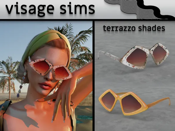 Alpha terrazzo shades - The Sims 4 Custom Content