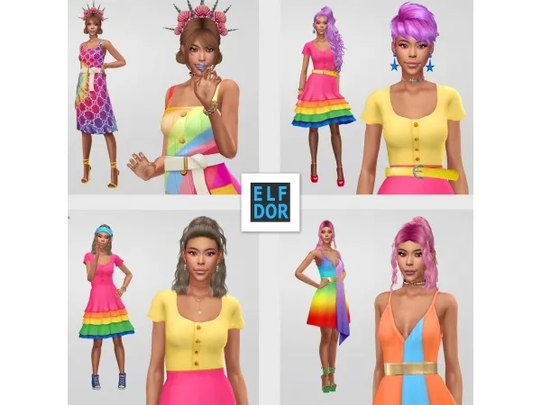 Maxis Match June Collection by elfdor - The Sims 4 custom content