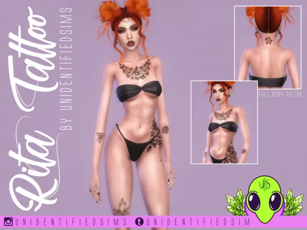 Mix Rita Tattoo - The Sims 4 Custom Content