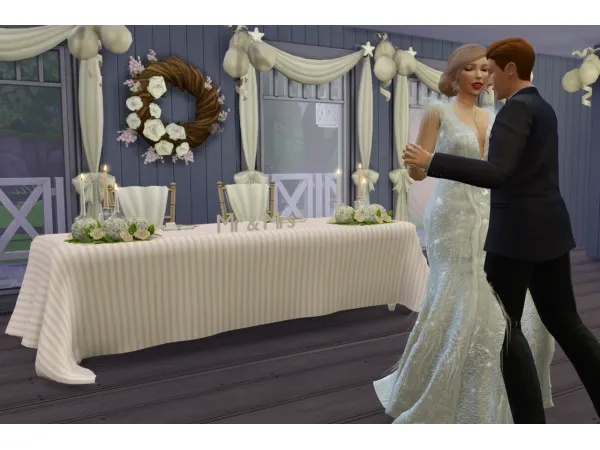 Maxis Match green girl100 Wisteria Wedding Barn - The Sims 4 Custom Content