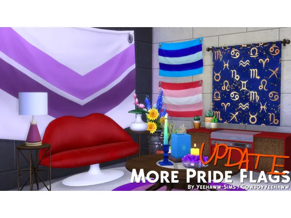Maxis Match More Pride Flags UPDATED - The Sims 4 Custom Content