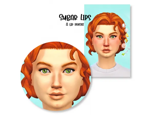 Maxis Match Sugar Lip Preset by Dark_Devious_Fox - The Sims 4 Custom Content