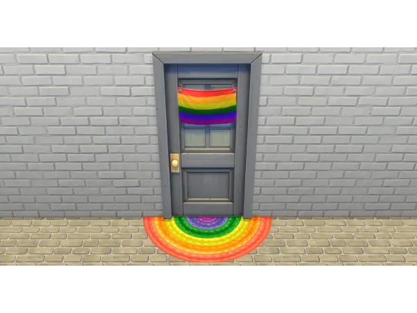 Maxis Match Rainbow Rug by harlequin_eyes - The Sims 4 Custom Content