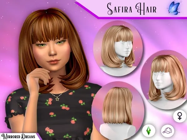 Maxis Match SAFIRA HAIR (NOW FREE) - The Sims 4 Custom Content