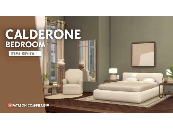 Maxis Match CALDERONE bedroom items review by simsfinds - The Sims 4 Custom Content