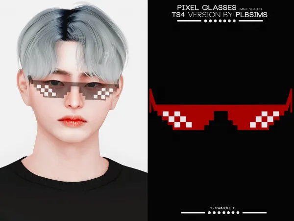 Alpha Pixel Glasses - The Sims 4 Custom Content