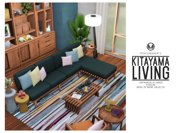 Maxis Match Kitayama Living Japanese Scandi Fusion with 39 New Objects by Peacemaker_ic - The Sims 4 Custom Content