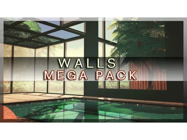 Mix Walls Mega Pack by Cross Design - The Sims 4 Custom Content