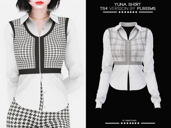 Alpha Yuna Shirt - The Sims 4 Custom Content