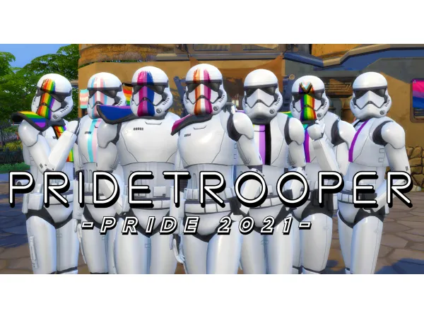 Maxis Match PRIDE TROOPER SET by SOAPLAGOON - The Sims 4 Custom Content