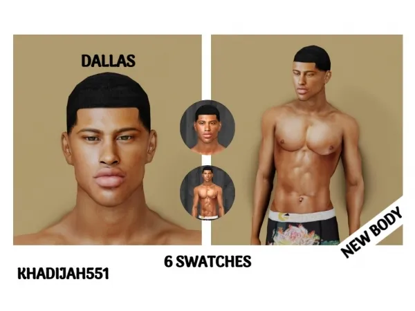 Alpha DALLAS SKIN - The Sims 4 Custom Content