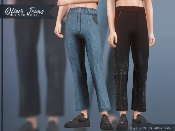 Maxis Match Oliver Jeans - The Sims 4 Custom Content