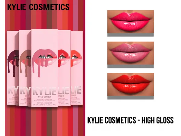 Mix KYLIE COSMETICS HIGH GLOSS - The Sims 4 Custom Content