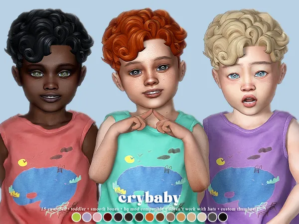 Maxis Match crybaby jude hair (okruee) toddler - The Sims 4 Custom Content
