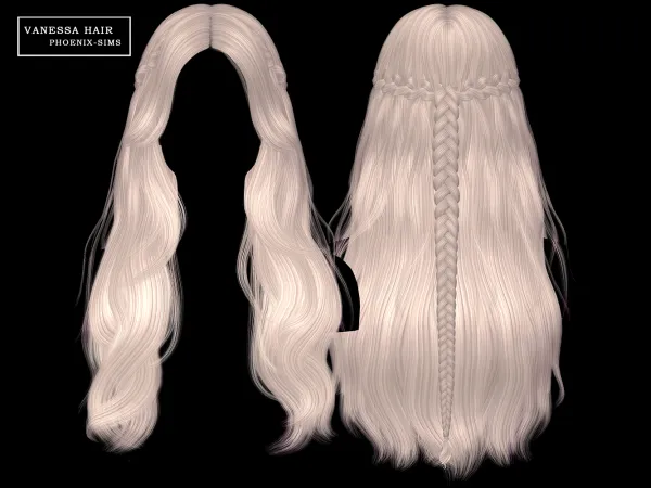 Alpha Vanessa Hair - The Sims 4 Custom Content