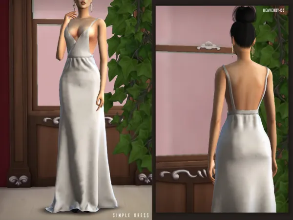 Alpha [Heavendy ] Simple Dress - The Sims 4 Custom Content