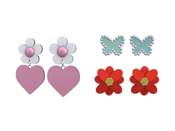 Alpha summer earring by euno - The Sims 4 Custom Content
