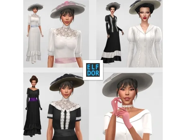 Maxis Match June Collection 2 Edwardian Set - The Sims 4 Custom Content