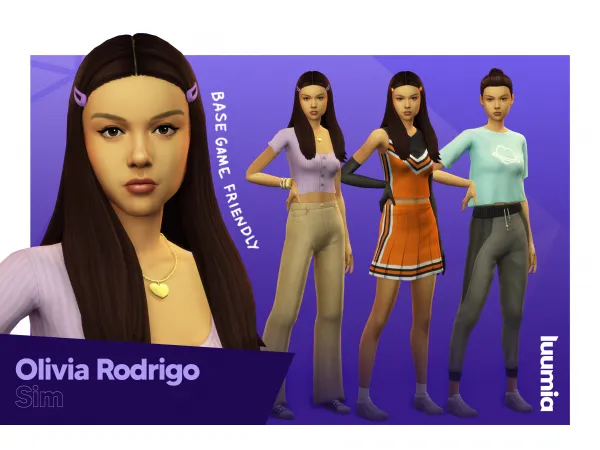 Maxis Match Olivia Rodrigo Sim (Free Download) by Luumia - The Sims 4 Custom Content