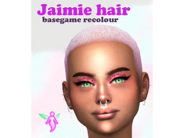 Maxis Match Jaimie hair basegame recolour by swagsimsfairy - The Sims 4 Custom Content