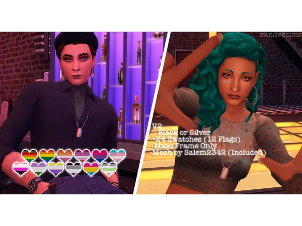 Maxis Match Lovefool Dog Tags Pride 2021 - The Sims 4 Custom Content