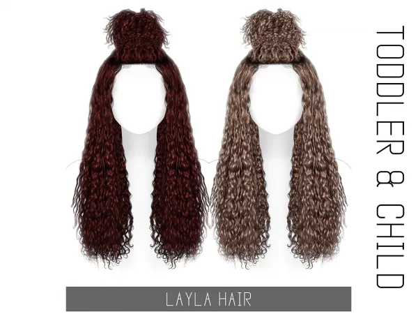 Alpha LAYLA HAIR TODDLER CHILD - The Sims 4 Custom Content