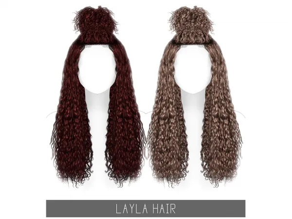 Alpha LAYLA HAIR - The Sims 4 Custom Content