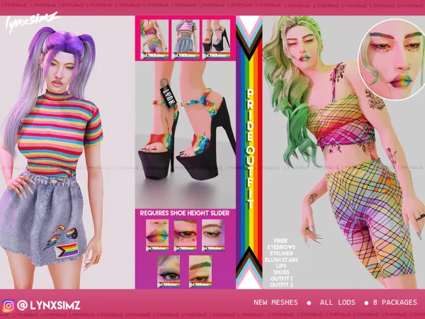 Alpha Lynxsimz_PrideSet 8 Packages - The Sims 4 Custom Content