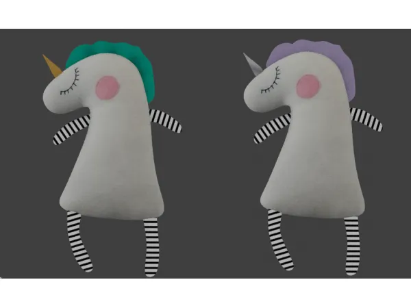 Maxis Match [Scarlett Bulckowisk] Unicorn Plush S3 and S4 - The Sims 4 Custom Content